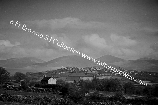 VARIOUS VIEWS OF TOWN AND MOURNE MOUNTAINS